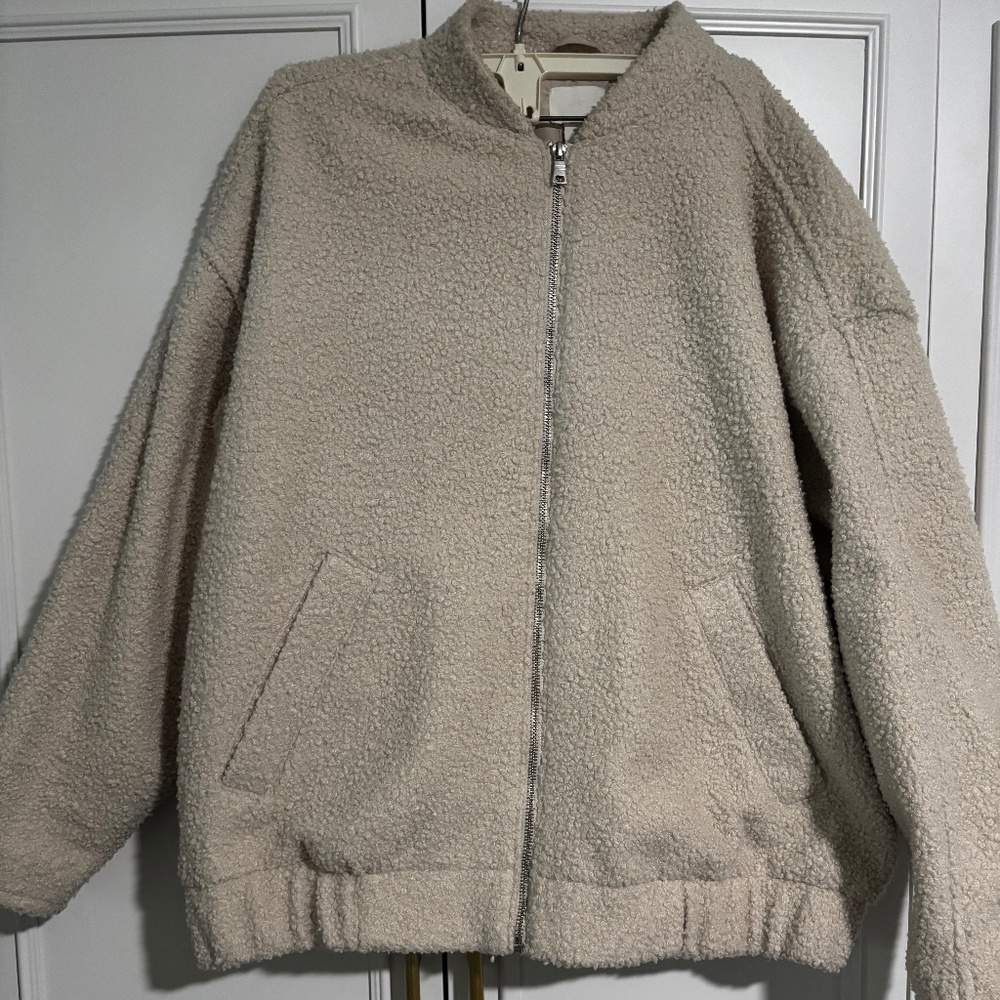 H&M Sherpa bomber jacket